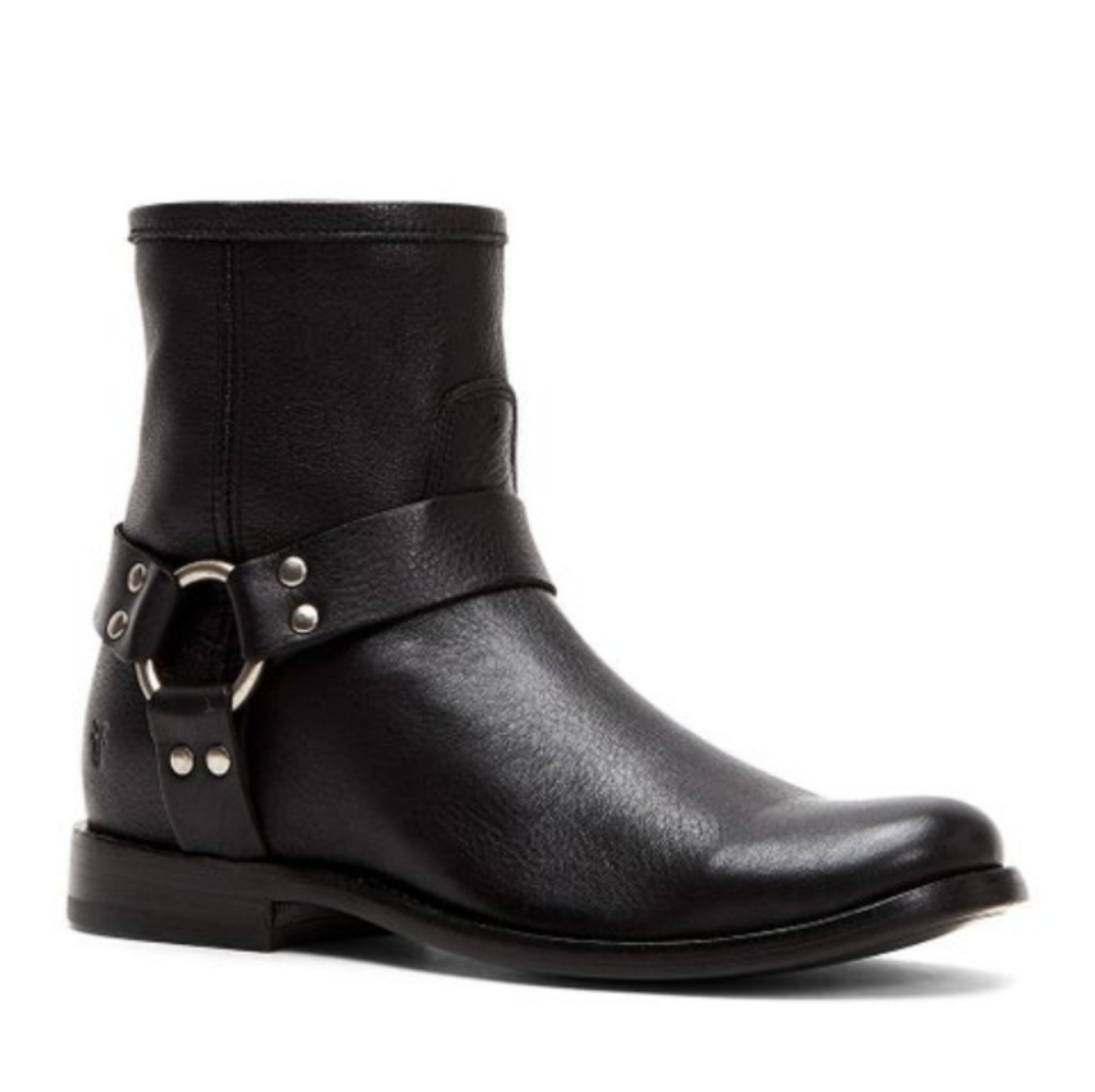 Host Pick 💃🙏Frye Portia Harness Black Leather Ankle Moto Booties